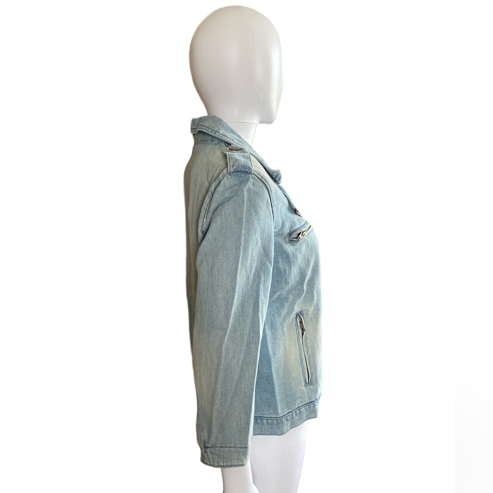 Jean jacket motorcycle style jacket (new without tag, unused)